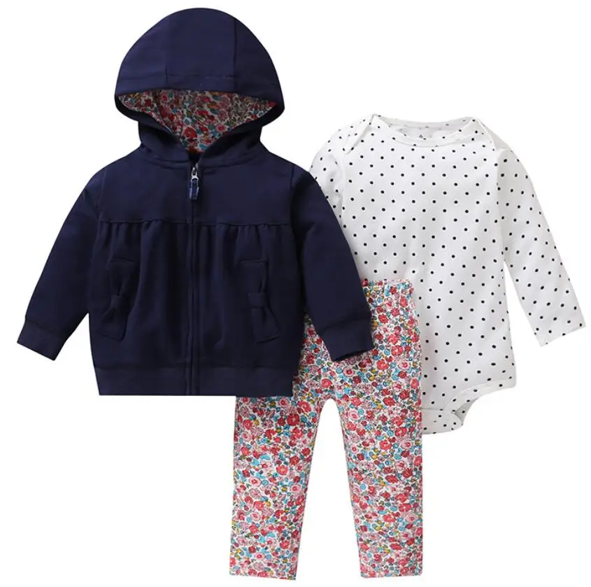 

2019 Real Time-limited Full Official Store Roupa Infantil For Bebek Baby Boy Cute Whale Coat Pants Mixed Color 3 Piece