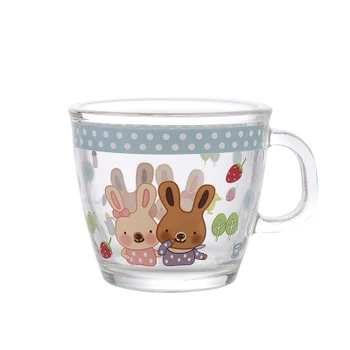 

New Creative Cartoon Glass Mug Korean Students Cute Heat-resistant Thickening Water Cup Home CoffeeTea Milk Juice Cup Drinkware