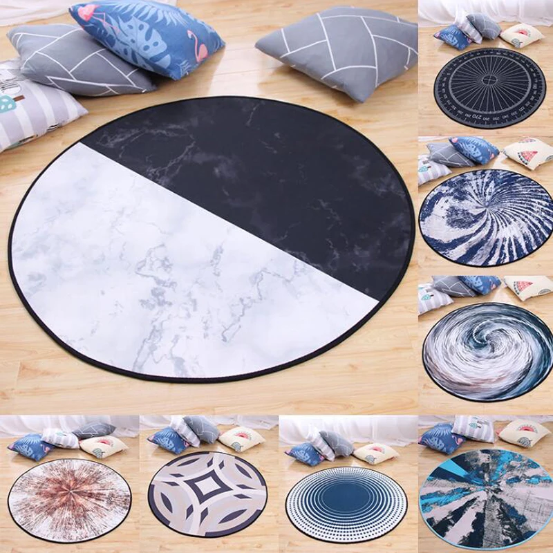 European Geometric Round Carpet for Living Room Children Bedroom Rugs