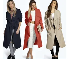 ZOGAA Women Plus Size 3XL Wool Blend Coat Casual Warm Winter Lapel Long Sleeve Belted Slim Solid Large Overcoat Trench Coat ZOGAA Women Plus Size 3XL Wool Blend Coat Casual Warm Winter Lapel Long Sleeve Belted Slim Solid Large Overcoat Trench Coat