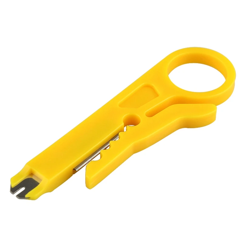 

1 pcs Telephone Wire Stripper 9cm Mini Strippers Network Cable Plier Yellow UTP STP Cable Cutter
