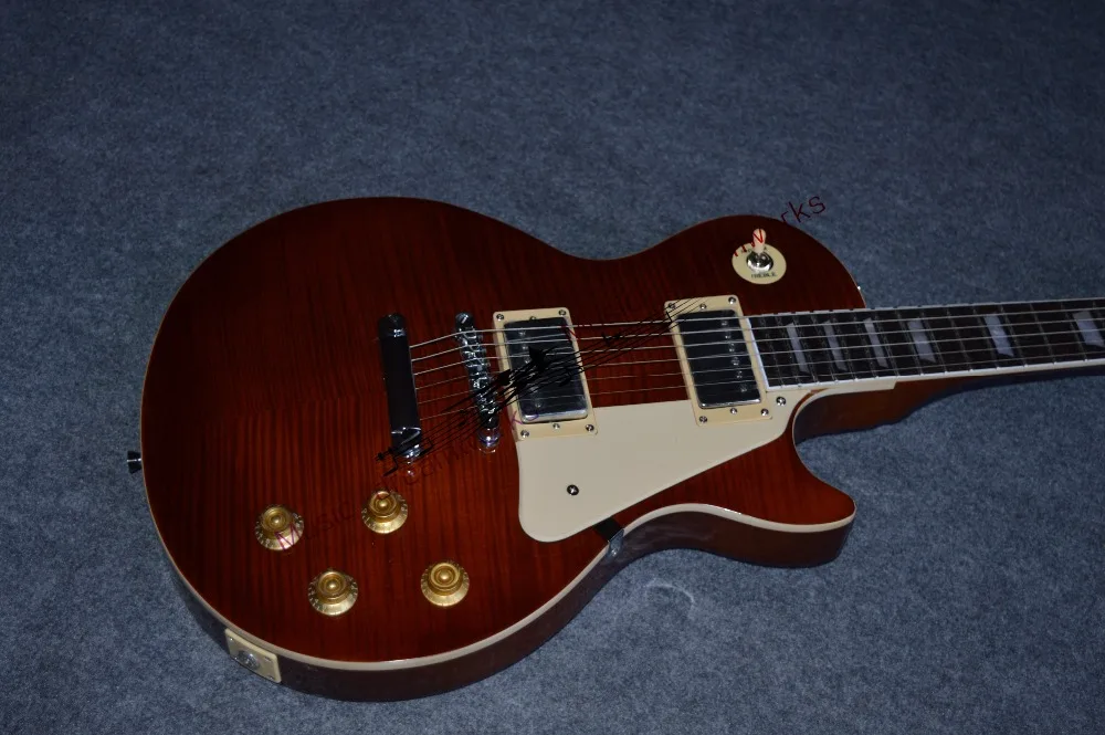 

China OEM Firehawk shop.G electric guitar Wine red color flame maple wood free shipping