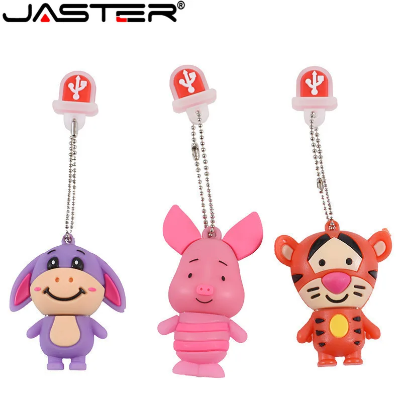USB накопитель JASTER супер милый флеш с изображением Льва Ослика тигра свиньи 32 ГБ 16