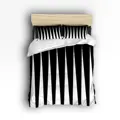 König Größe Bettwäsche Set Schwarz und Weiß Klavier Tastatur Muster Bettbezug set Bettdecke 4 stück-in Bettwäsche-Sets aus Heim und Garten bei