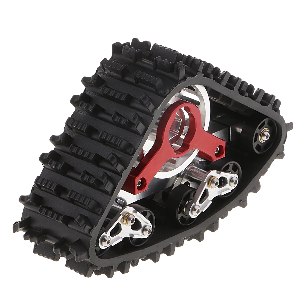 MagiDeal 1/10 Scale RC Truck Upgrade Parts Metal Snow Track Tire Tyre Wheel for Axial SCX10 Hobby Grade Toy DIY Accessory