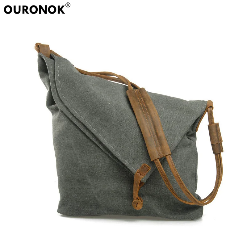 

OURONOK Women Multifunctional Travel Shoulder Bag Vintage Literary Unique Designer Cross Body Bag Crossbody Messenger Beach Bag