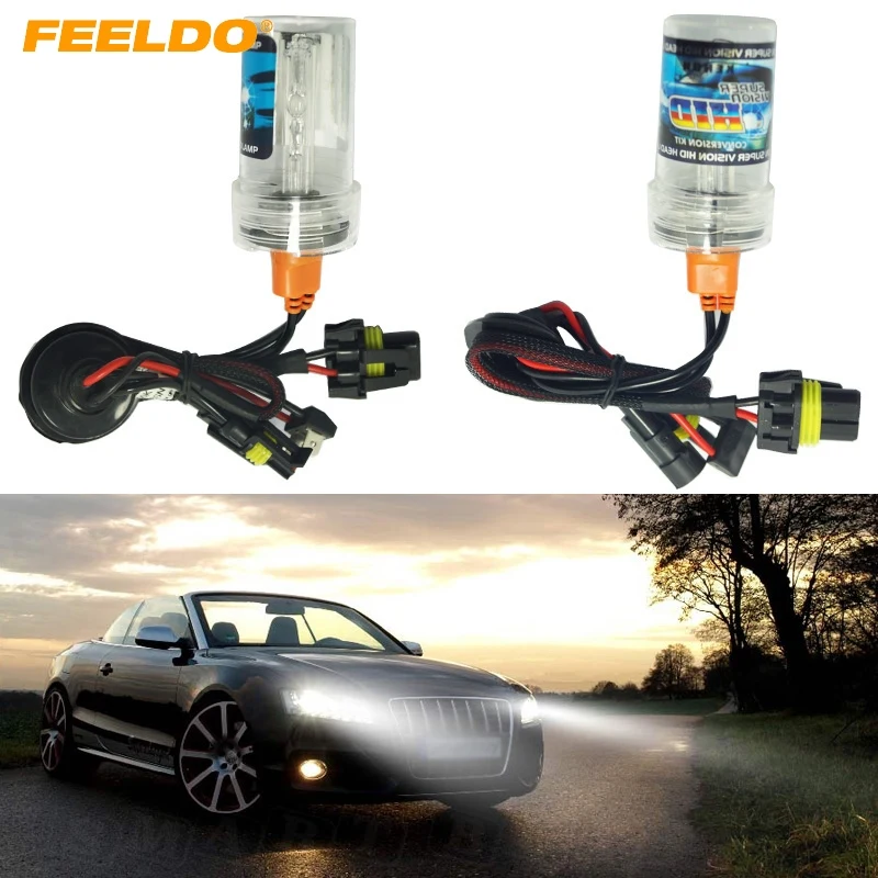 

FEELDO 2PC 6000K White 12V 35W H15 Xenon HID Bulbs Car Replacement HID Headlights Singel Bulbs #HQ2011