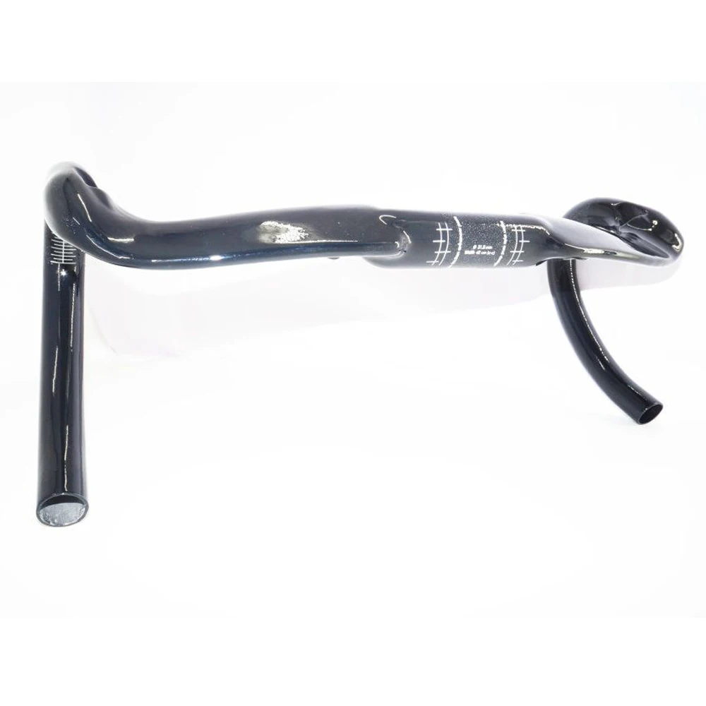 

UD Glossy Finish Internal Cables Routing Bent Bar Full Carbon Fiber Road Bicycle Handlebar 400mm 420mm 440mm