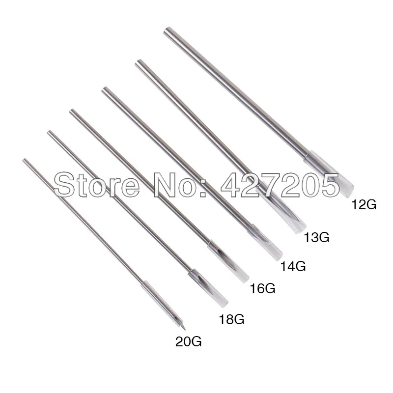 100pcs/lot STERILE Disposable Medical Grade Body Piercing Needles 12G