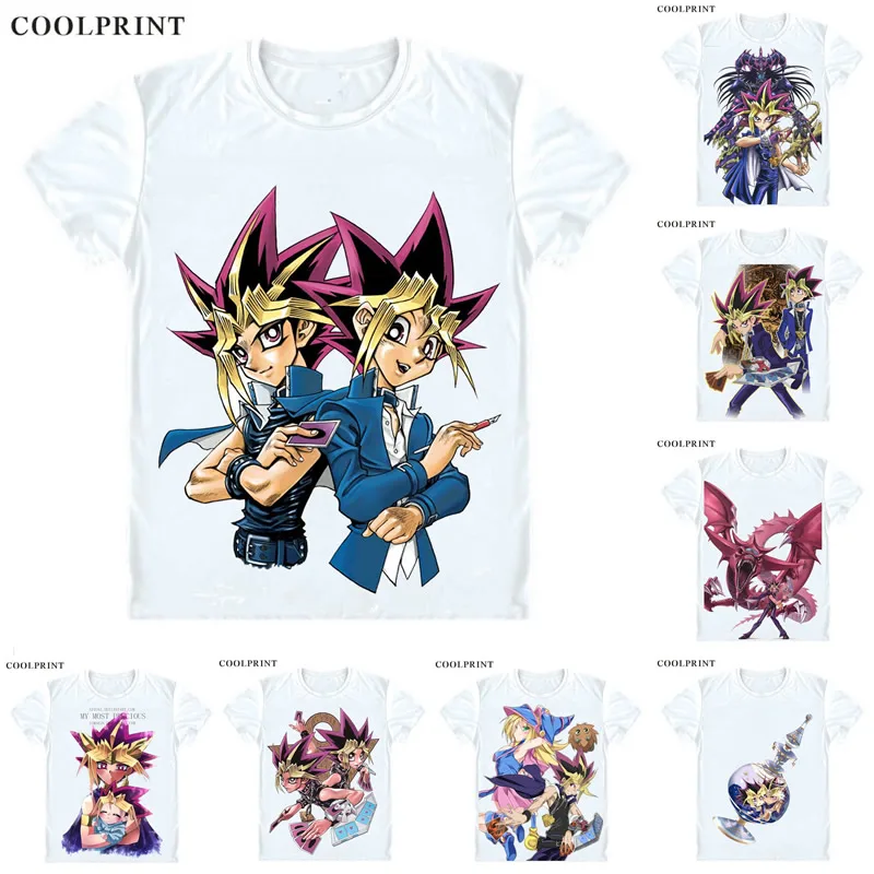 Футболка Yami Yugi Dark Мужская Повседневная рубашка с рисунком дуэли монстров Юу-Ги-о