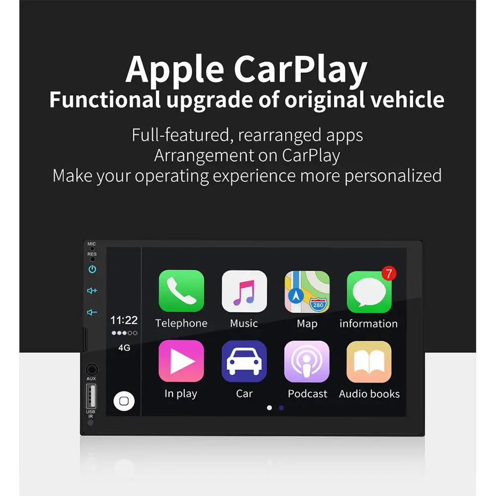 Dragonpad " HD Автомобильный стерео радио USB ссылка для Apple CarPlay мультимедийный плеер автомобильные электрические принадлежности