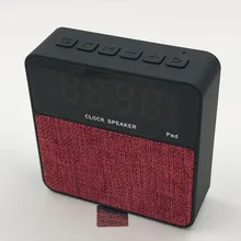 Led Time Bluetooth Speaker Fashion Fabric Net Wireless Speaker Portable Lovely High Quality Support U-disk TF Card FM Radio 1Pcs