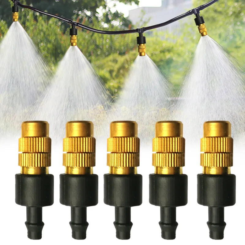 5 Pcs Copper Watering Nozzle Adjustable Atomization Drip Garden