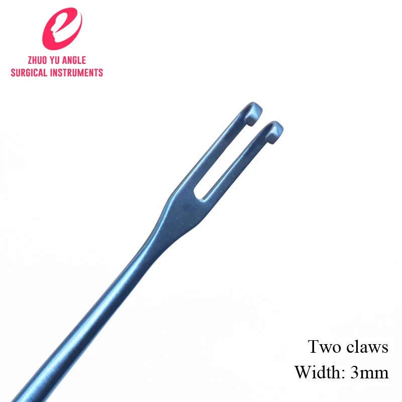 Лакримальный крючок для век из титанового сплава, офтальмологический хирургический инструмент, крючок для глаз, косметический пластиковый двойной инструмент для век