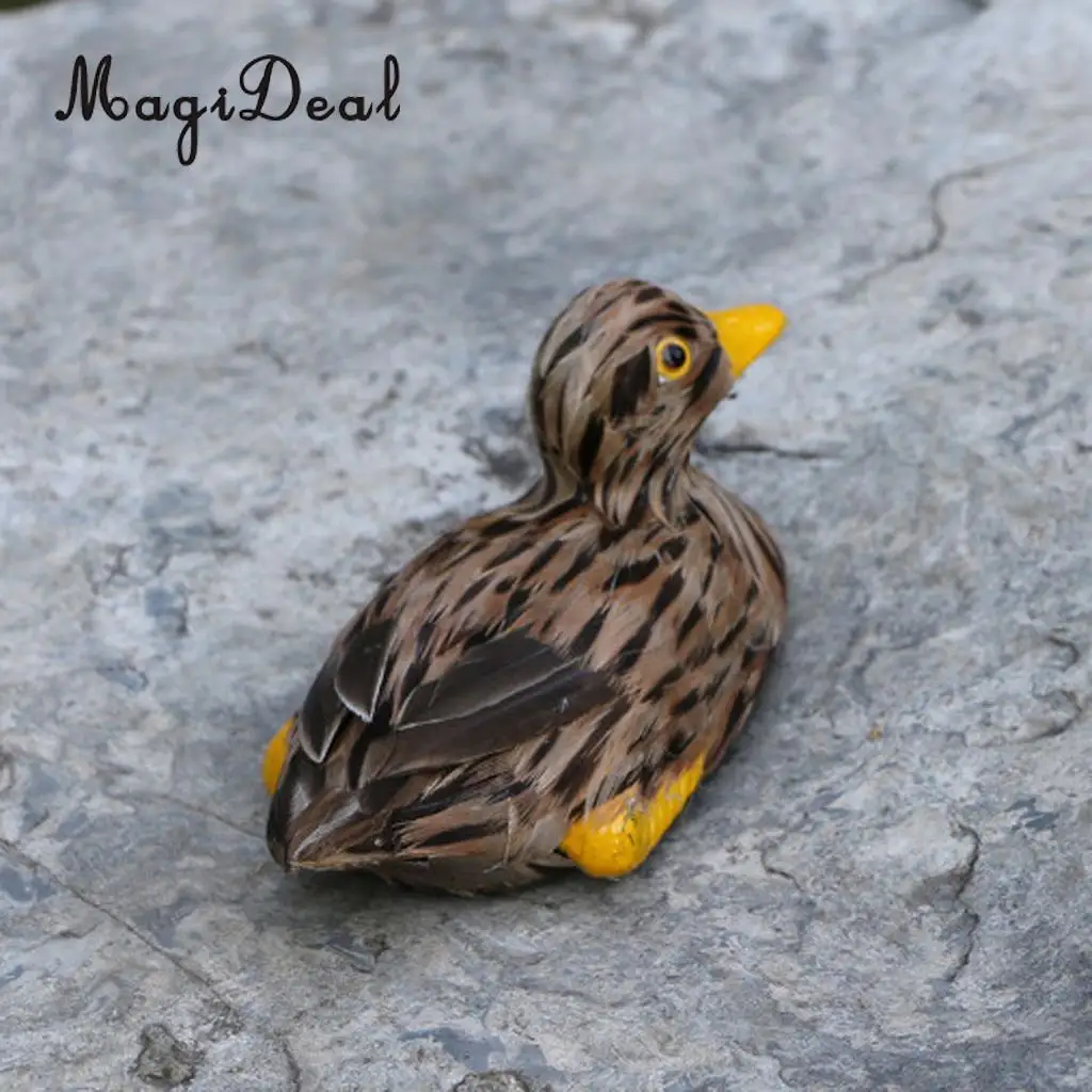 MagiDeal Various Realistic Duck Ornament Figure Outdoor Home Garden Water Pond Decoration DIY Vivid Artificial Feather Craft