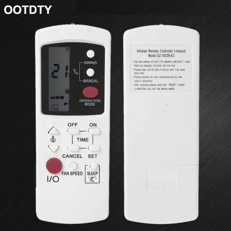 Gz 1002b E3 Air Conditioner Remote Control Manual wefasr