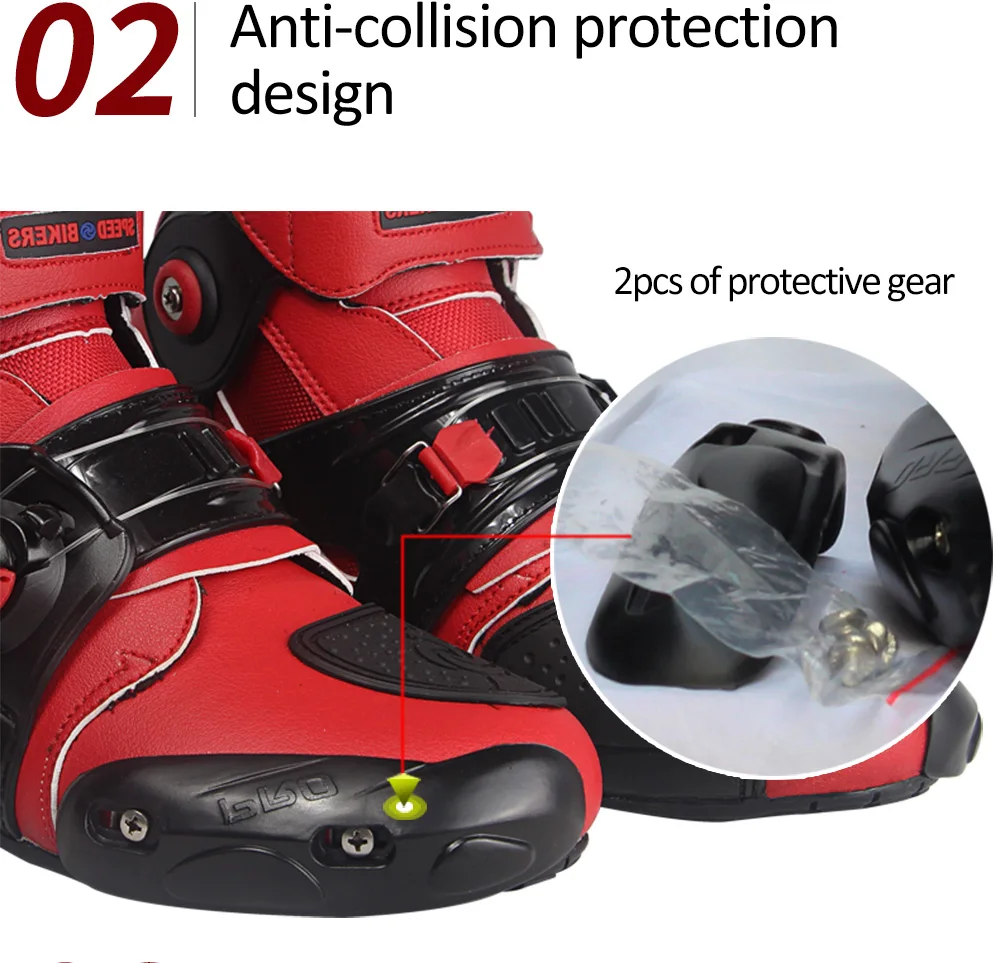 Мотоциклетные ботильоны для верховой езды; противоскользящая гоночная защитная обувь для мотокросса; внедорожные мотоботы; защита ноги; A9001