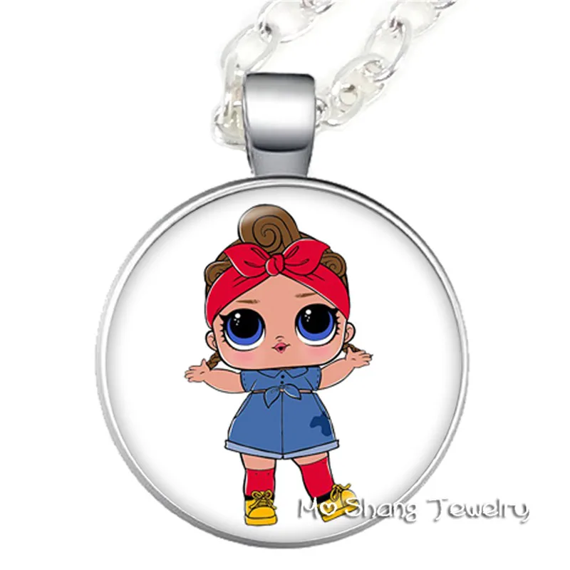 

Yanhong Jewelry Doll 2019 Glass Pendant Necklace Display Handheld Baby Surprise Action Children's Birthday Party Gift