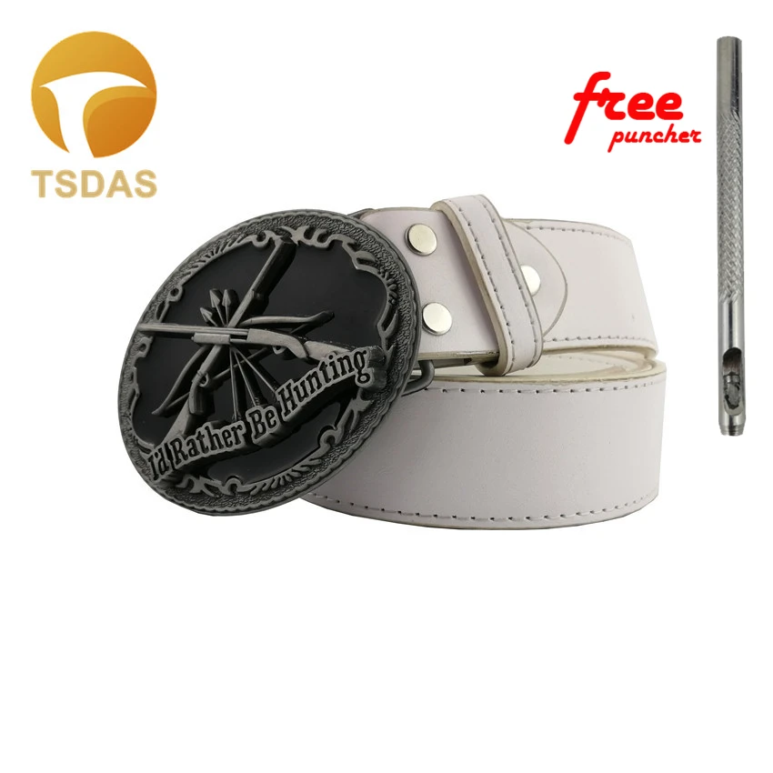 Silver Hunting Gun Belt Buckle Luxury Men's Design Buckle, 9.8*7.4CM