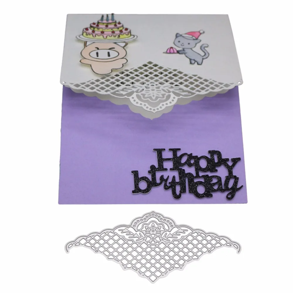 

Metal Cutting Dies Greeting Card Border Stencil DIY Scrapbooking Album Stamp Paper Card Embossing Craft Decor