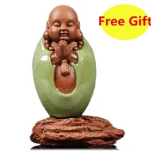 Кофейные и чайные инструменты Будда фиолетовая глина бутик чай ПЭТ ручной работы керамический Чай Домашние животные Чайные Аксессуары Украшение дома резной подарок