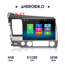 10.1 Inch Android 8.0 2 DIN Octa Core Car dvd Video GPS For Honda Civic 2009-2011 Acura CSX Capacitive screen Navigation Systems