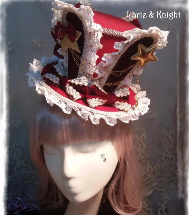DIY Алиса в стране чудес Вдохновленный заячьи ушки Лолита косплей мини-топ шляпа белый и красный
