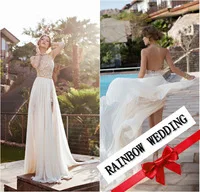 Lace dress vestido de noiva wedding dress High Collar 2014 Sexy Sheath Gold Sashed backless dress JV7111
