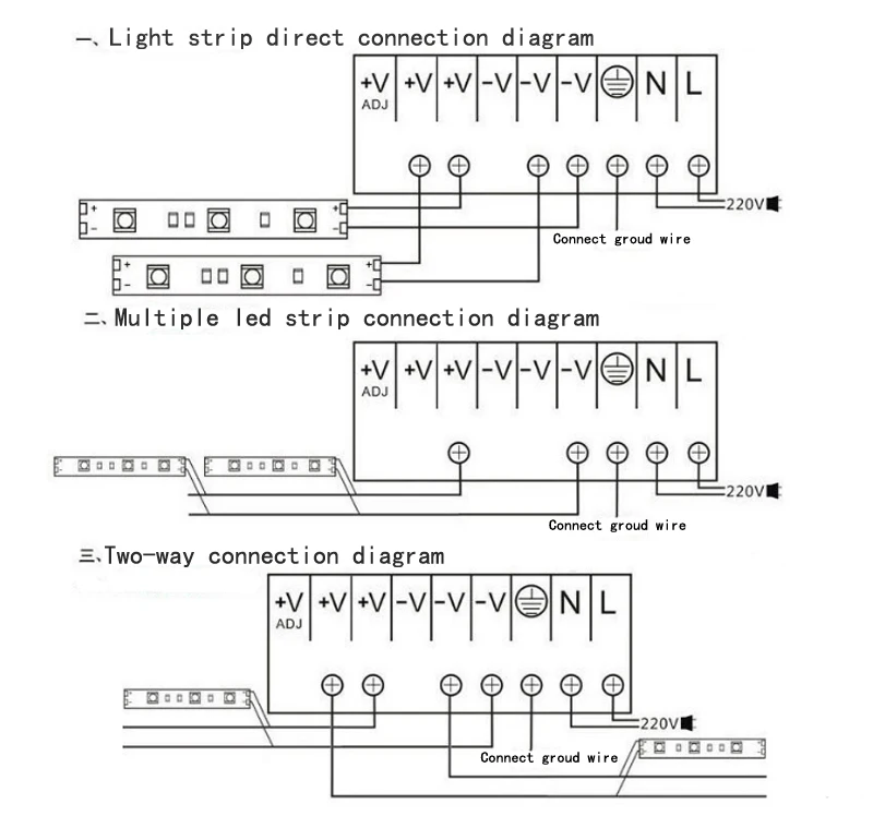 light strip connection diagram