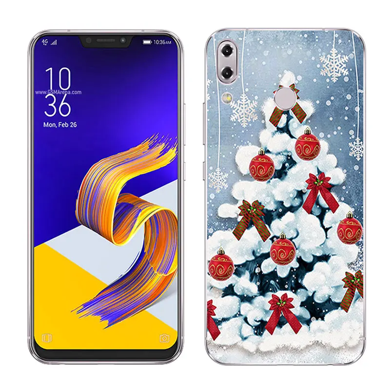 Для Asus Zenfone 5z ZS620KL/Asus Zenfone 5 ZE620KL мягкий чехол для телефона силиконовый для Asus ZS620KL чехол X'mas Day Painted Capa - Цвет: 18