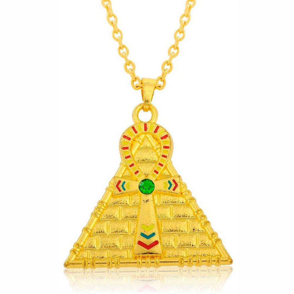 Enamel Religion Cross Pendant Ankh Pyramid Pendant Jewelry Accessory