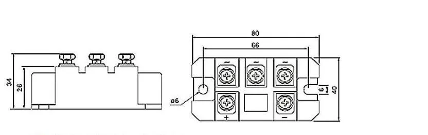 Однофазный MFQ60A MFQ100A MFQ300A 1600 в кремниевый управляемый модуль диодный мост выпрямитель 60A 100A 300A Amp