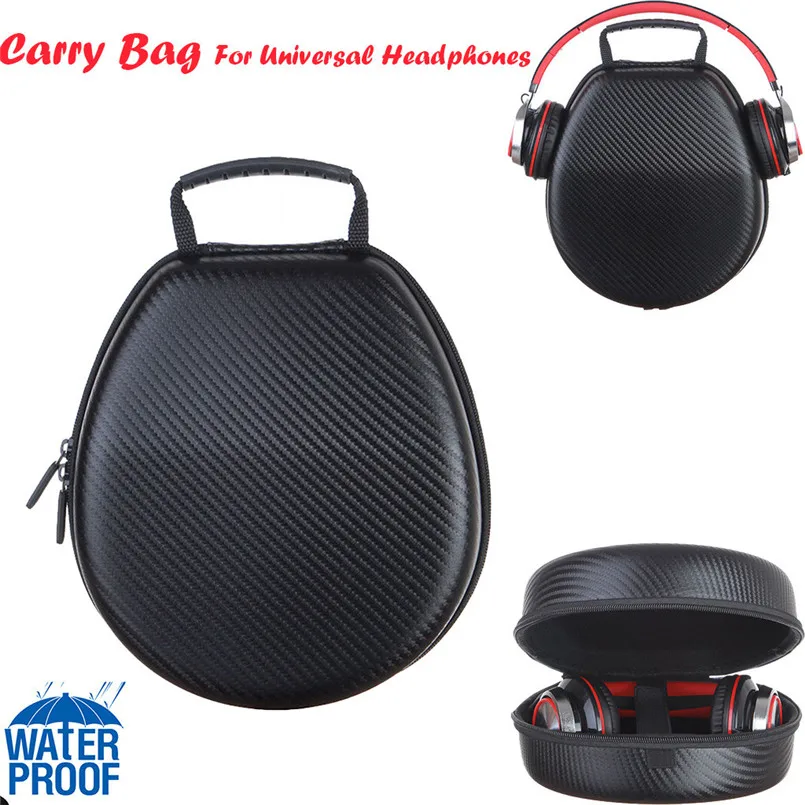 Convenient Headphones Bag Waterproof EVA Hard Storage Case Cover Protective Bag Compatible For Universal Headphones 30AP1203