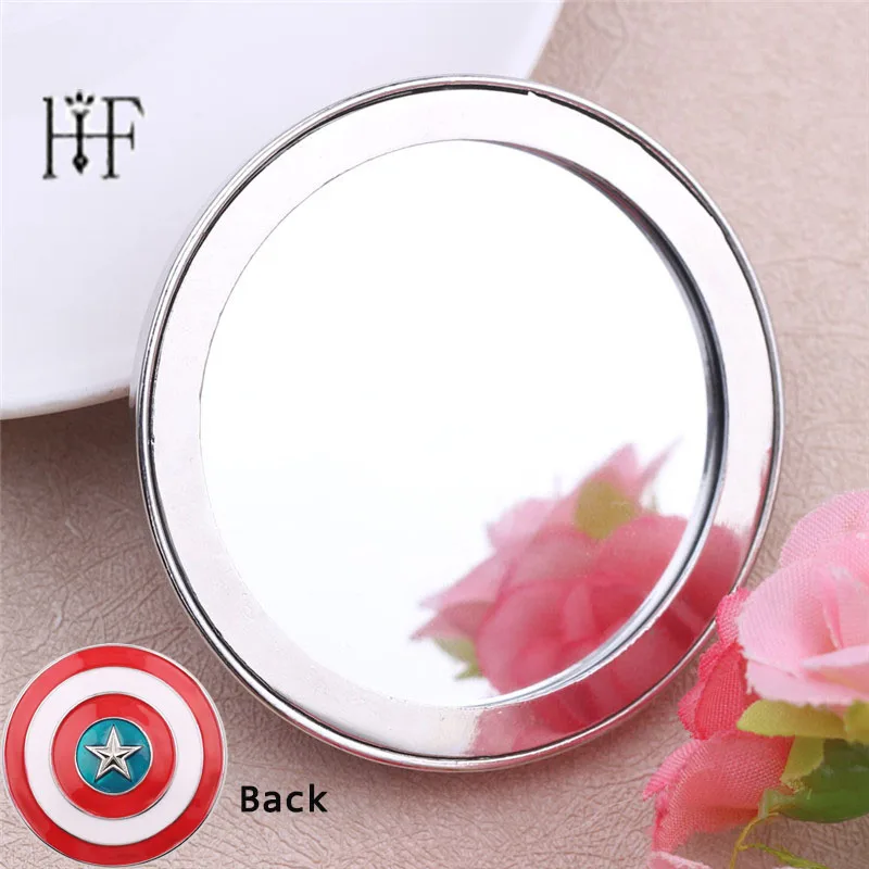 

1 Pc Captain America Shield Alloy Makeup Mirror Avengers Infinity War Jewelry Portable Put in Cosmetic bag Girls Women Girls
