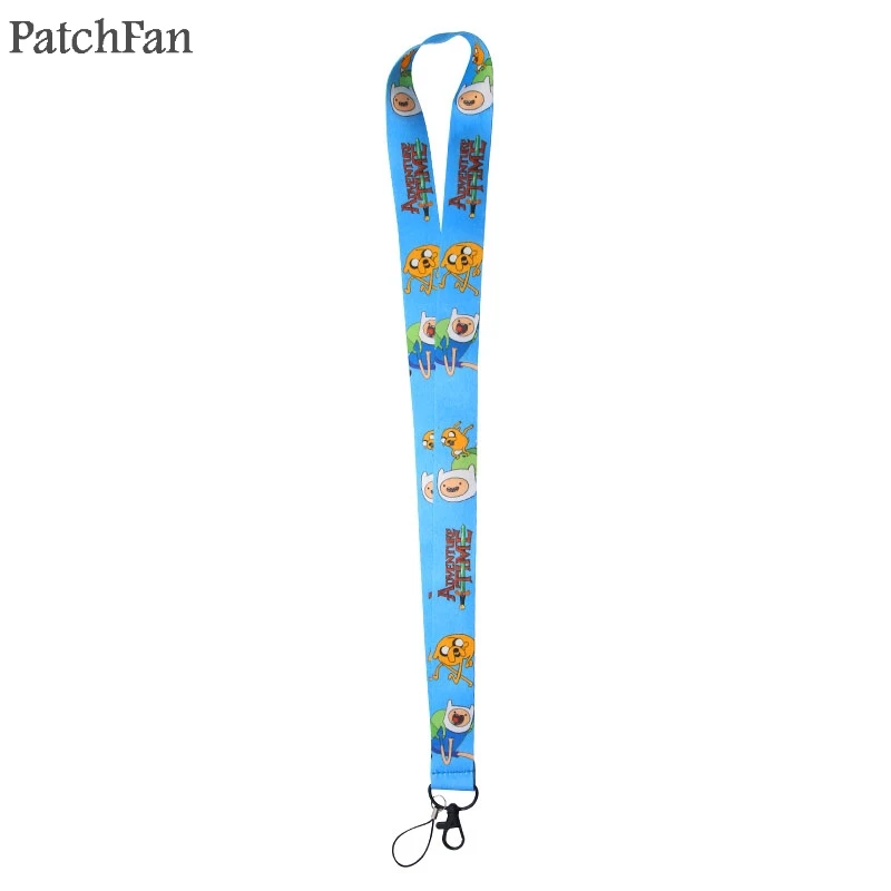 Patchfan Adventure Time мультфильм брелок ремешок тесьма лента шейный ремень ткань para id Держатели значков Ожерелье Аксессуар A0757