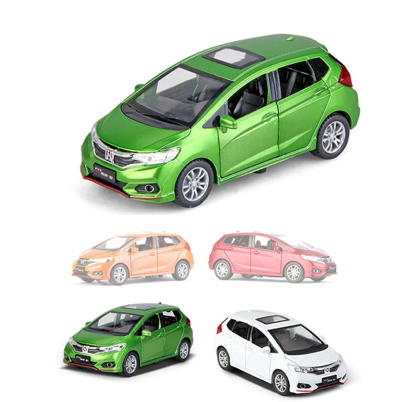 1 32 Diecasts Toy Vehicles Honda Fit Car Model With Sound Light