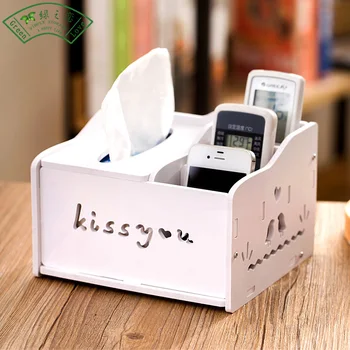 

Tissue Box Multi-function Remote Control Storage Nordic Creative Cute Home Living Room Coffee Table Napkin Tissue Box 3DZJy13