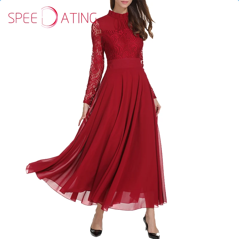 plain red maxi dress