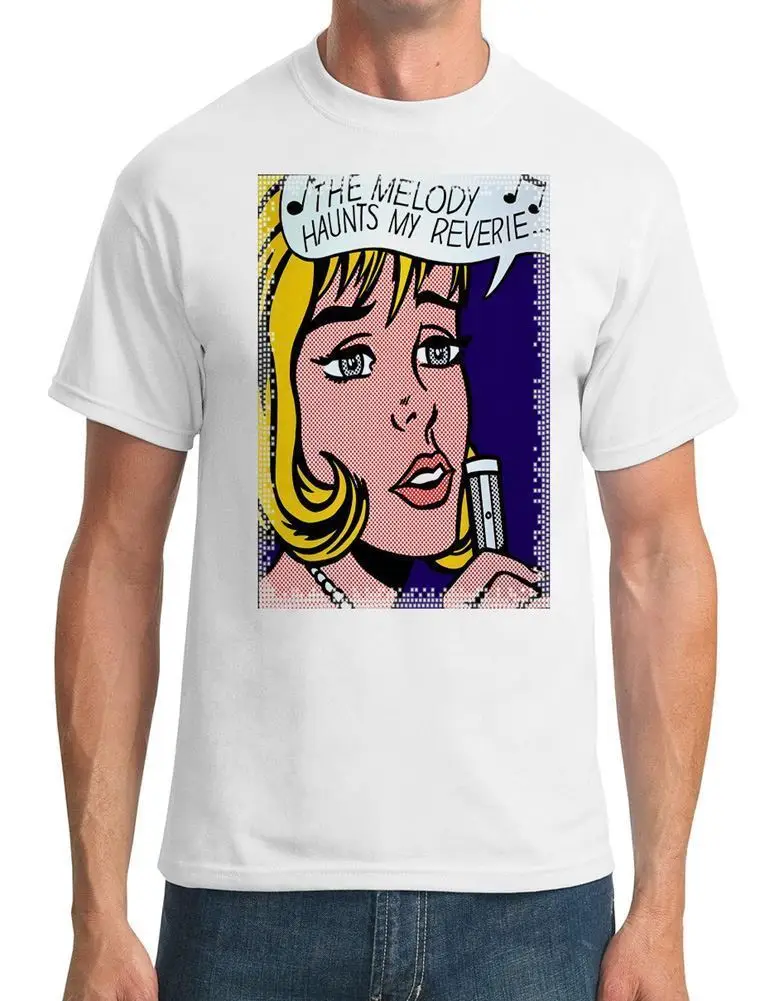Мужская футболка с короткими рукавами и надписью The Melody Lichtenstein Pop Art новинка