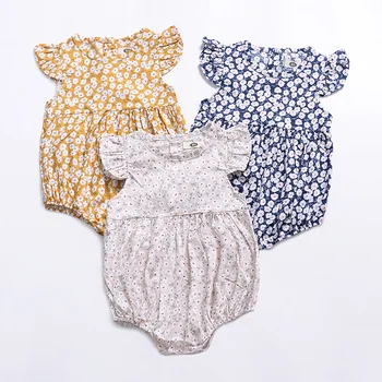 

DHL 200pcs Newborn Baby Girls Butterfly Sleeve Lovely Floral Tutu Romper Jumpsuit Summer Outfits Clothes