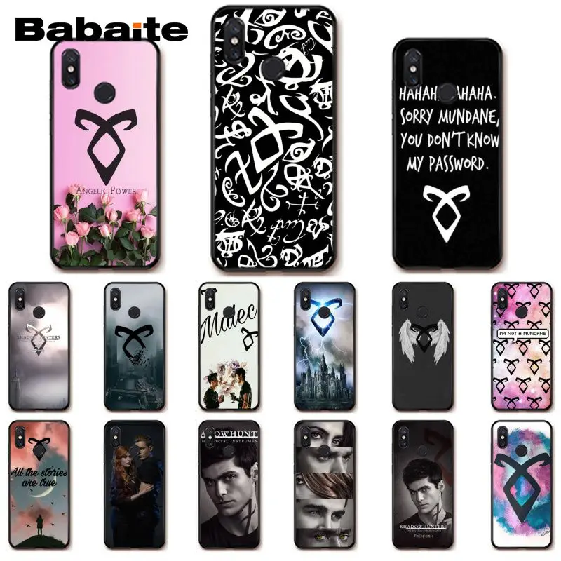 

Babaite shadowhunters Black TPU Soft Phone Case for Xiaomi MiA1 A2 lite F1 Redmi 4X 5Plus S2 Note7 Redmi Note4