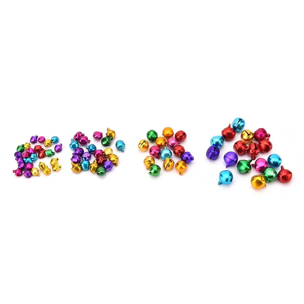 100 шт./компл. 6/8/10/12 мм смешанные цвета колокольчики для Рождественского украшения