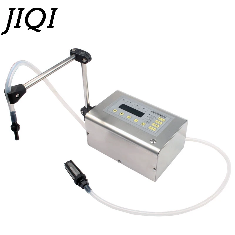 

JIQI Digital Control Drink Liquid Filling Machine MINI Electric LCD Display Water Oil Perfume Milk Olive Oil Bottle Filler EU US
