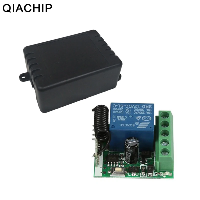 QIACHIP Универсальный Беспроводной DC 12 V 1 канал 433 MHz дистанционного Управление