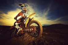 DIY marco Dirt motocross Deportes puerta Decoración Tela de seda del arte de la posters Cartel WWORR01