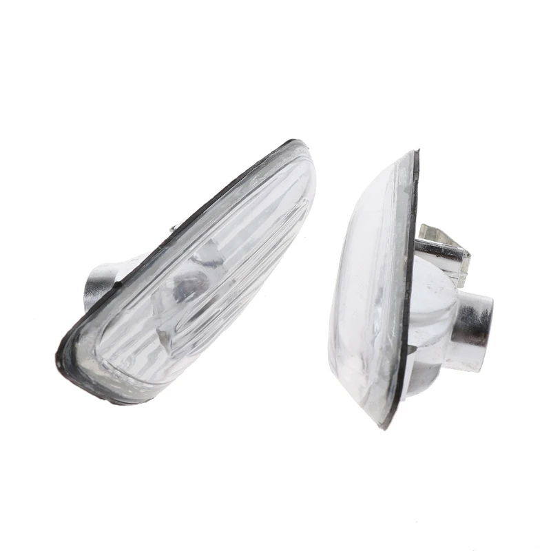 1Pair Lens Side Turn Signal Light Strip Front Bumper Marker Lamp For BMW Automobiles Signal Lamp Yellow White Shell
