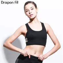 Дракон Fit Для женщин, со стразами, с открытой спиной, дышащие Фитнес бюстгальтер для занятий спортом быстросохнущая удобные спортивные бюстгальтеры Бег Спортивный бюстгальтер Топ