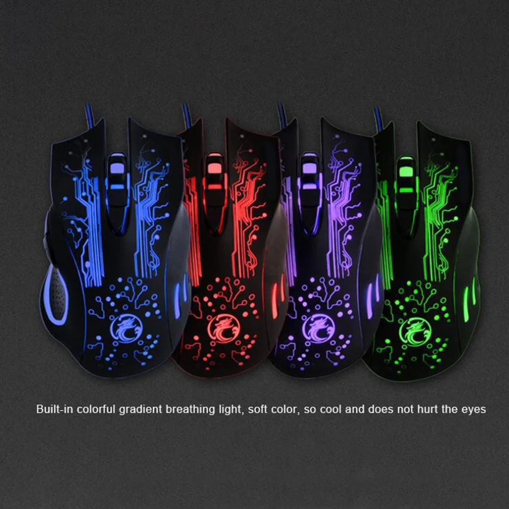 X9 LED Optical Mouse 6 Buttons USB Wired Gaming Mouse for Computer Professional Gamer Mouse for PC Laptop Plug and Play