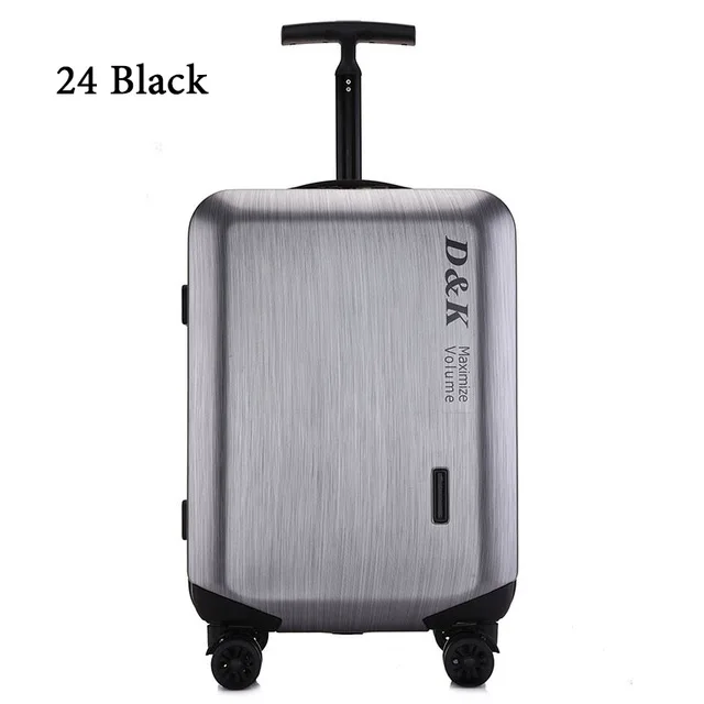 20'24'28' багаж на молнии, корпус из поликарбоната и металлическая сумка на колесиках, чехол на колесиках для путешествий, чехол на колесиках - Цвет: 1PCS