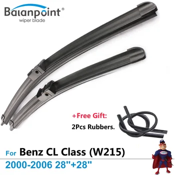 

2Pcs Wiper Blades + 2Pcs Free Rubbers for Mercedes-Benz CL Class (W215) 2000-2006 28"+28", Top Rated Windshield Wipers